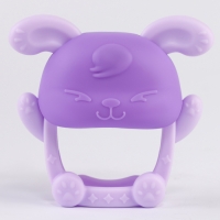 Прорезыватель силиконовый для зубов &laquo;Зайка&raquo;, цвет фиолетовый