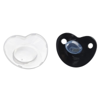 Соска - пустышка силиконовая ортодонтическая «Наш ангел», от 12 мес., с колпачком, цвет черный/золото, стразы Соска - пустышка силиконовая ортодонтическая «Наш ангел», от 12 мес., с колпачком, цвет черный/золото, стразы