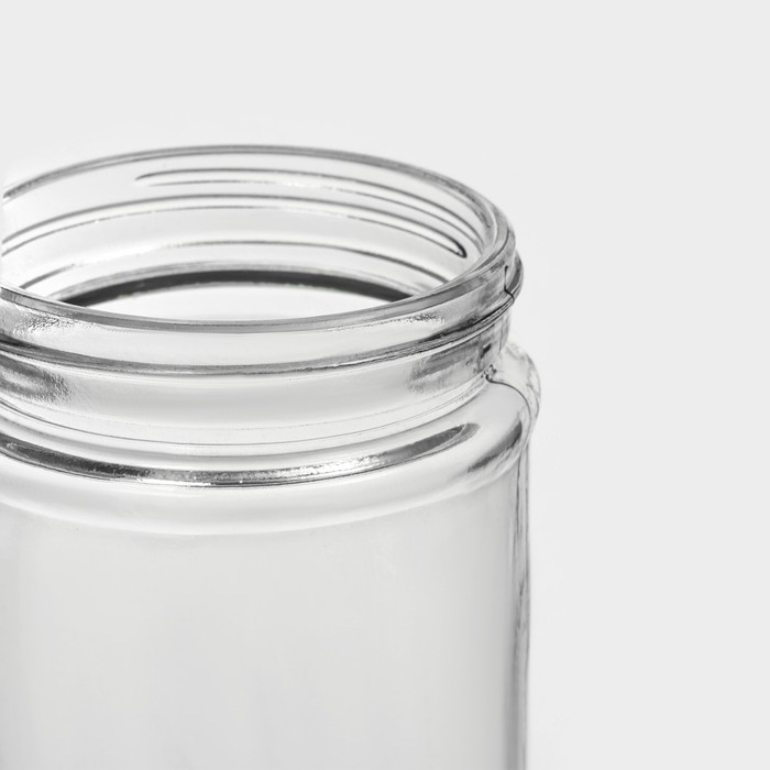 Банка стеклянная для хранения сыпучих продуктов Доляна &laquo;Премиум&raquo;, 700 мл, 20&times;8 см, с металлической крышкой