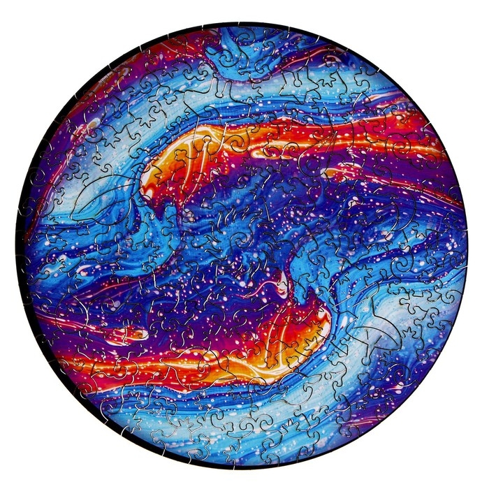 Пазл деревянный фигурный &laquo;Магия красок&raquo;, круглый, 114 элементов