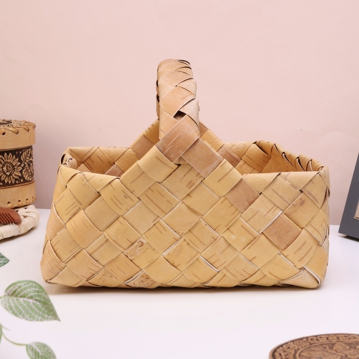 Корзинка &laquo;Алёнка&raquo;, плетеная, 22х16х10/22 см, береста