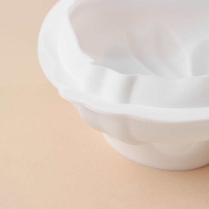 Форма для выпечки и муссовых десертов KONFINETTA «Сердце с бантом», 19×17×6,5 см, цвет белый Форма для выпечки и муссовых десертов KONFINETTA «Сердце с бантом», 19×17×6,5 см, цвет белый