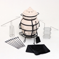 Набор Тандыр Донской Вип: тандыр, подставка, чехол, шампурница, решетка Набор Тандыр Донской Вип: тандыр, подставка, чехол, шампурница, решетка