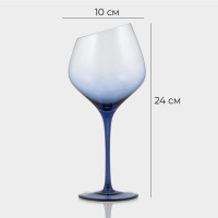 Бокал для вина стеклянный Magistro «Иллюзия», 540 мл, 10×24 см, цвет ножки синий Бокал для вина стеклянный Magistro «Иллюзия», 540 мл, 10×24 см, цвет ножки синий