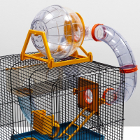 Клетка для грызунов трехярусная с лабиринтом и колесом, 39 x 29 х 64 см, микс цветов Клетка для грызунов трехярусная с лабиринтом и колесом, 39 x 29 х 64 см, микс цветов