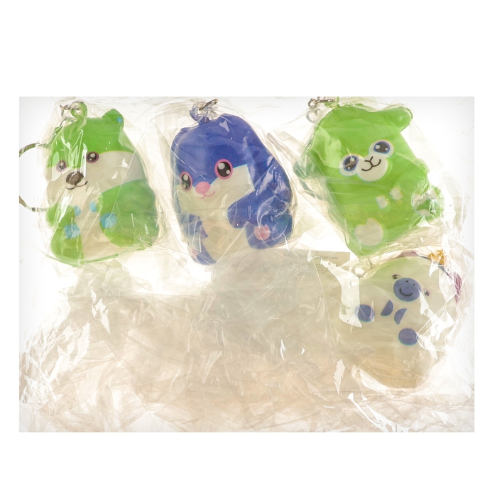 Мялка-сквиш &laquo;Зверята&raquo;, на брелоке, цвет МИКС