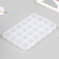 Шкатулка пластик для мелочей "Прямоугольная" 24 отделения 18,8х13х1,7 см Шкатулка пластик для мелочей "Прямоугольная" 24 отделения 18,8х13х1,7 см