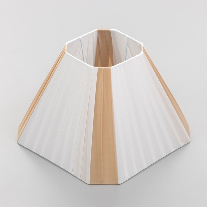 Абажур Абажур "Корсо" бежевый белый Е27 28х28х21см