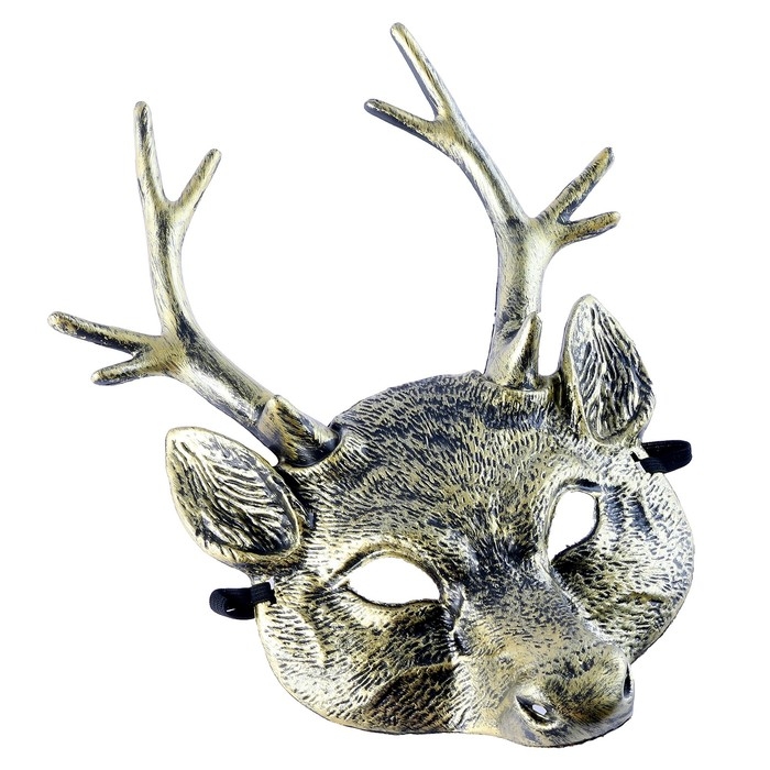 Карнавальная маска «Олень», цвет золотой Карнавальная маска «Олень», цвет золотой