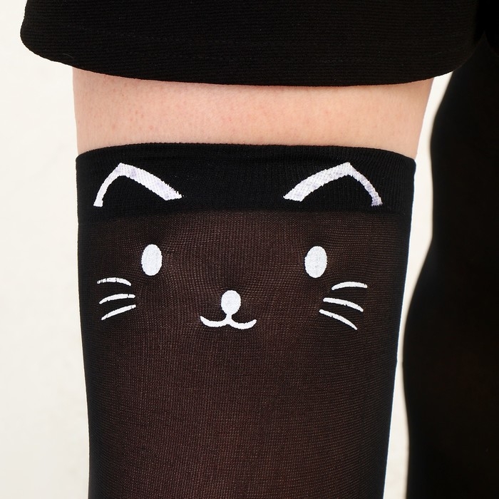 Карнавальный чулки «Кошечка», цвет чёрный, р. М Карнавальный чулки «Кошечка», цвет чёрный, р. М