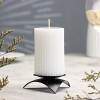 Подсвечник "Звездочка" металл на 1 свечу, 9х3,5 см, черный Подсвечник "Звездочка" металл на 1 свечу, 9х3,5 см, черный