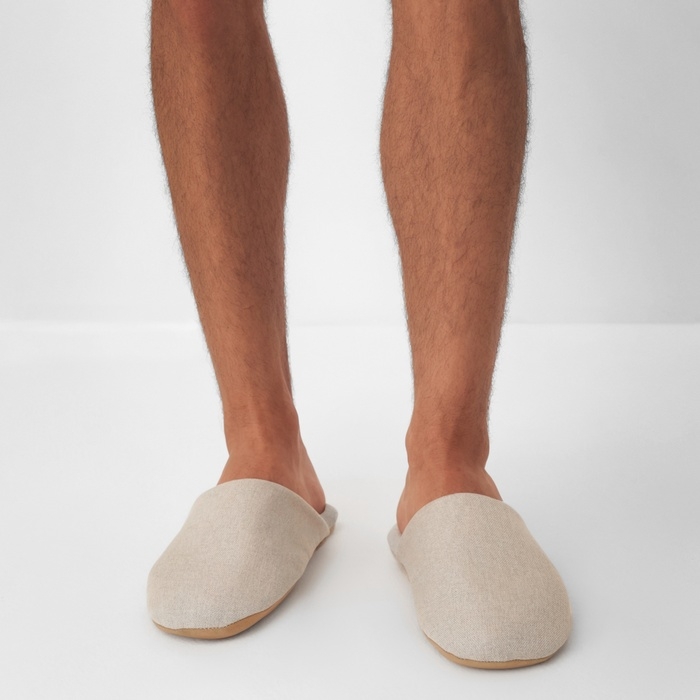 Тапочки мужские, ECO размер 42-43, цвет бежевый