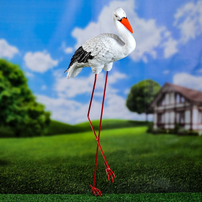 Садовая фигура Садовая фигура "Аист" 90х27х13см