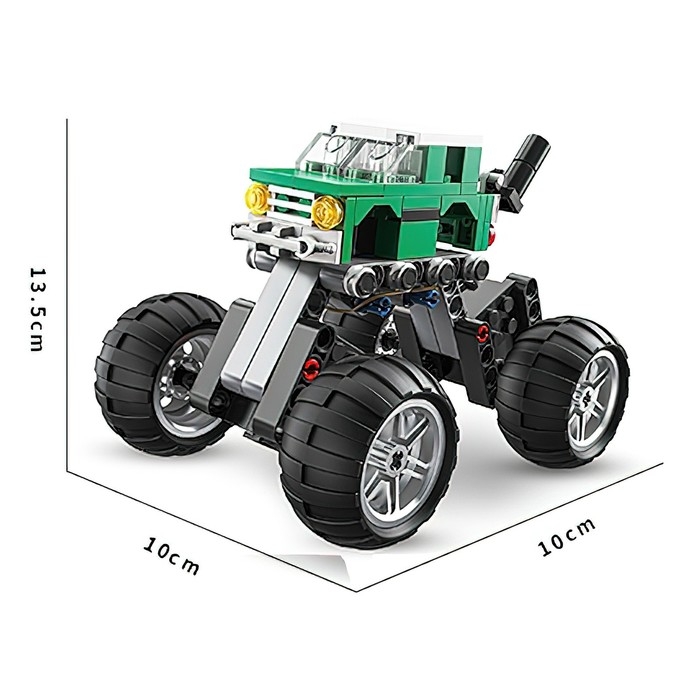 Конструктор инерционный «Внедорожник», 2 варианта сборки, 137 деталей Конструктор инерционный «Внедорожник», 2 варианта сборки, 137 деталей