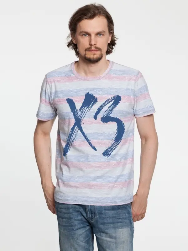 Футболка &laquo;ХЗ&raquo; двусторонняя, красная с синим, размер S