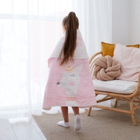 Полотенце детское Крошка Я "Magic" 95х100±5 см, цвет розовый, 100% хлопок, 280 г/м2 Полотенце детское Крошка Я "Magic" 95х100±5 см, цвет розовый, 100% хлопок, 280 г/м2