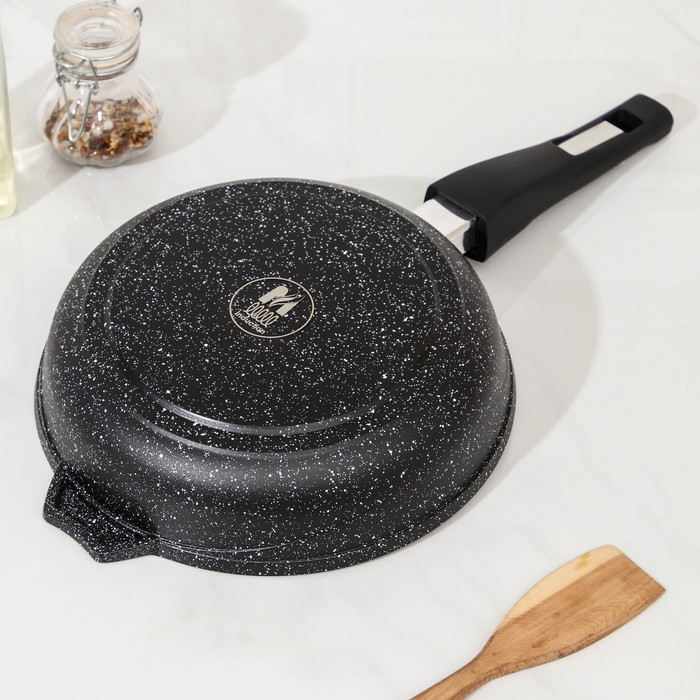 Сковорода &laquo;Гранит Black&raquo; Induction Pro&raquo;, d=22 см, индукция, съёмная ручка, антипригарное покрытие
