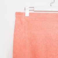 Килт женский для бани и сауны , цвет персиковый вышивка Снежинки, размер 80х150&plusmn;2 см, махра 300г/м 100% хлопок