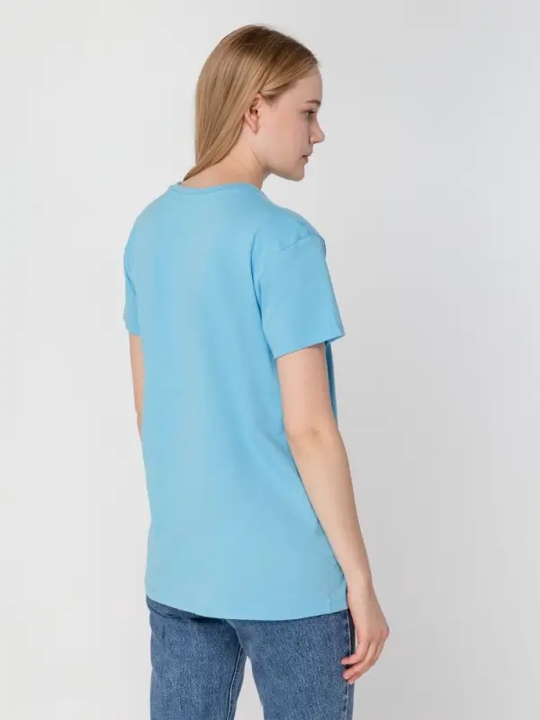 Футболка унисекс T-bolka 160, голубая, размер M