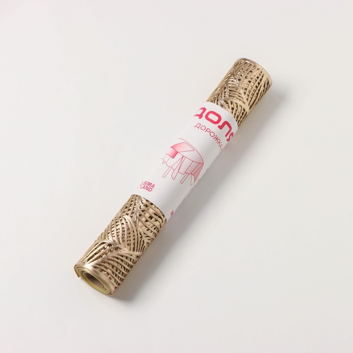 Дорожка на стол Доляна &laquo;Листопад&raquo;, 30&times;150 см, цвет золотой