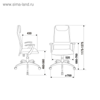 Кресло руководителя  Бюрократ, черный, спинка сетка, KB-8/BLACK, TW-01 TW-11