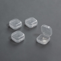 Набор контейнеров для декора, 4 шт, 3,4 × 3,4 × 1,8 см, цвет прозрачный Набор контейнеров для декора, 4 шт, 3,4 × 3,4 × 1,8 см, цвет прозрачный