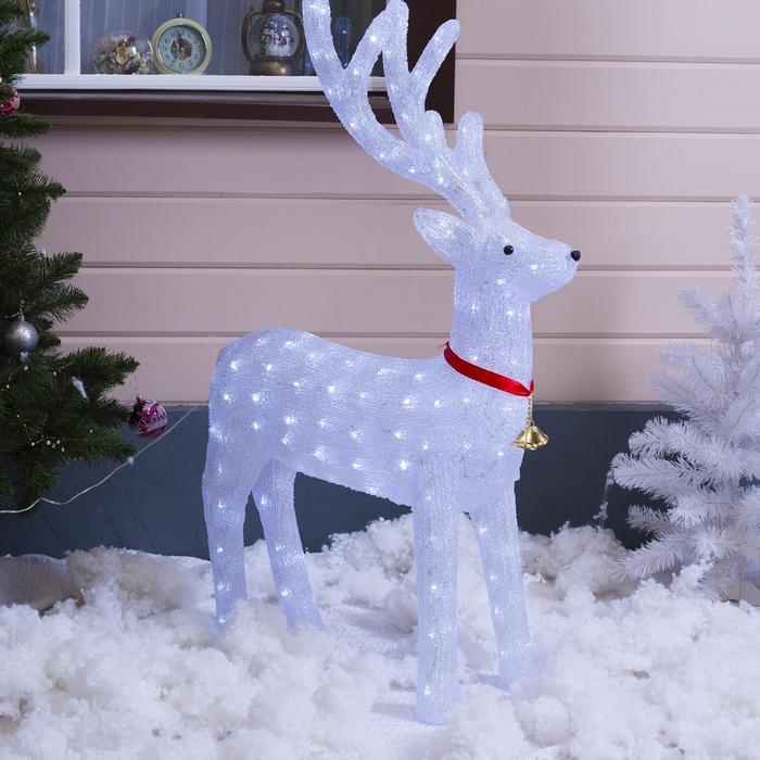 Светодиодная фигура &laquo;Олень&raquo; 70 &times; 115 &times; 25 см, акрил, 180 LED, 8 режимов, 24 В, свечение белое