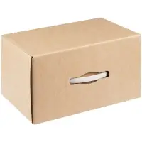 Коробка Matter High Light, крафт с белой ручкой