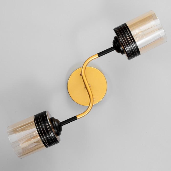 Люстра Люстра "Синна" 2хЕ27 40Вт черно-золотой 48х26х27 см BayerLux