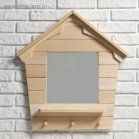 Зеркало "Теремок", сосна, натуральный, 65×43×10 см Зеркало "Теремок", сосна, натуральный, 65×43×10 см