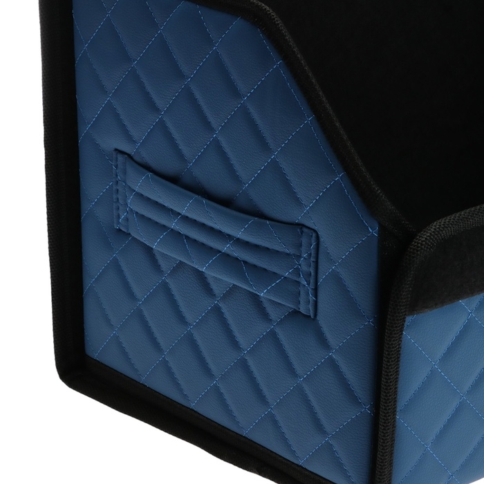 Органайзер кофр в багажник автомобиля Cartage саквояж, экокожа стеганая, 70 см, синий Органайзер кофр в багажник автомобиля Cartage саквояж, экокожа стеганая, 70 см, синий