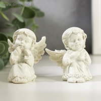 Сувенир полистоун "Белоснежный ангелочек в платье" МИКС 5х4,5х4,5 см