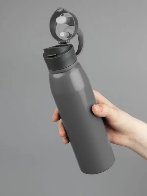 Бутылка для воды Billy Gym, матовая серая Бутылка для воды Billy Gym, матовая серая