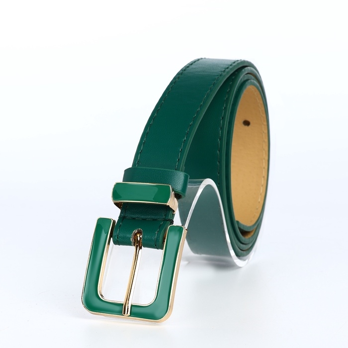 Ремень женский, ширина 2,3 см, пряжка металл, цвет зелёный Ремень женский, ширина 2,3 см, пряжка металл, цвет зелёный
