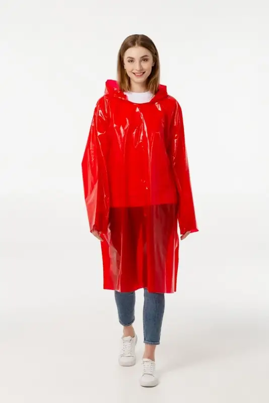 Дождевик-плащ CloudTime, красный