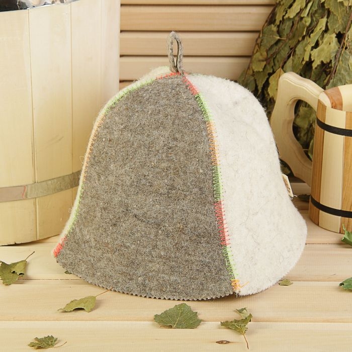 Шапка для бани Шапка для бани "Меланж" комбинированная