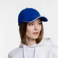 Бейсболка Spiker, ярко-синяя с белым