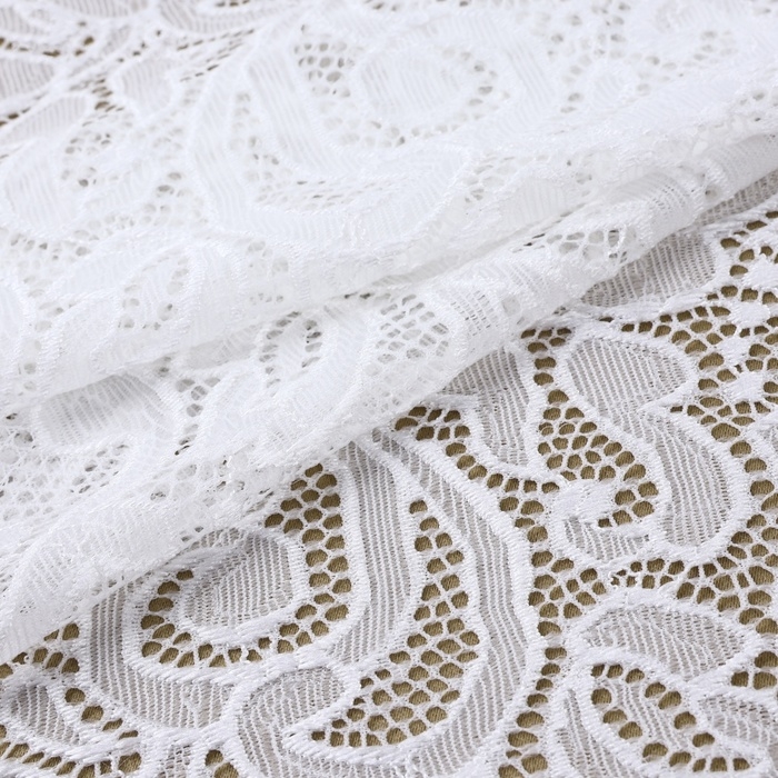 Кружевная эластичная ткань, 175 мм &times; 2,7 &plusmn; 0,5 м, цвет белый