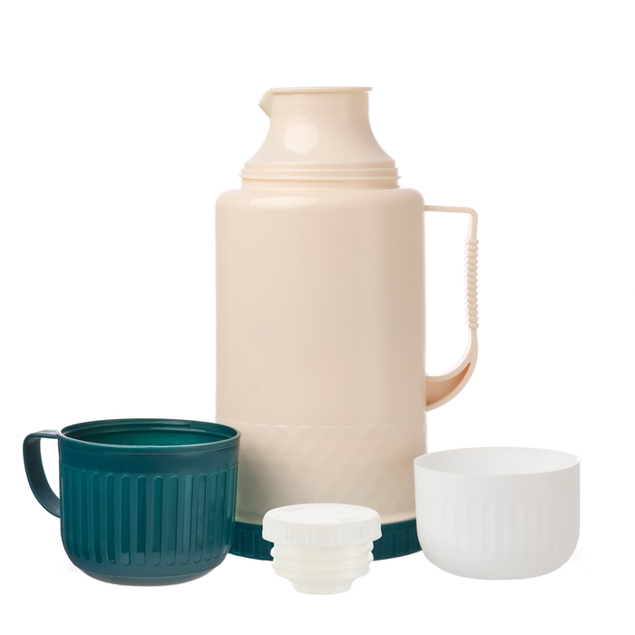 Термос 1.2 л, со стеклянной колбой, сохраняет тепло 18 ч, 15 х 28 см, белый Термос 1.2 л, со стеклянной колбой, сохраняет тепло 18 ч, 15 х 28 см, белый