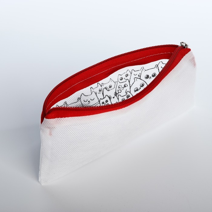 Пенал под раскраску Пенал под раскраску "Котики", цвет красный