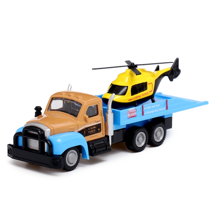 Грузовик металлический «Эвакуатор», с машинкой, цвет МИКС Грузовик металлический «Эвакуатор», с машинкой, цвет МИКС