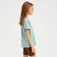 Футболка детская Basic line цвет аквамарин, рост 110