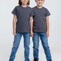 Футболка детская T-Bolka Kids, темно-серая (графит), 12 лет
