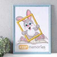 Фоторамка пластик "Стиль голубой" 30х40 см, голубой Фоторамка пластик "Стиль голубой" 30х40 см, голубой