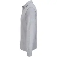 Рубашка поло унисекс с длинным рукавом Pacific LSL, серый меланж, размер 5XL