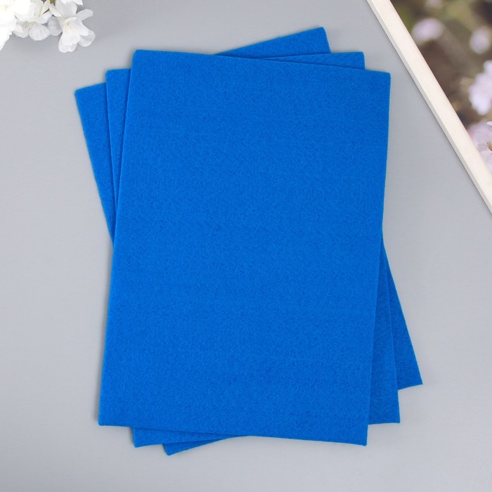 Набор мягкого фетра Набор мягкого фетра "Астра" (3 шт) синий, 3 мм, 400 гр. 20х30 см