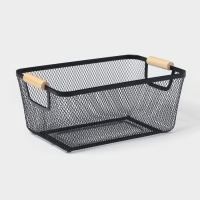 Корзинка универсальная прямоугольная "Миди", 32х20,5х14 см, цвет черный Корзинка универсальная прямоугольная "Миди", 32х20,5х14 см, цвет черный