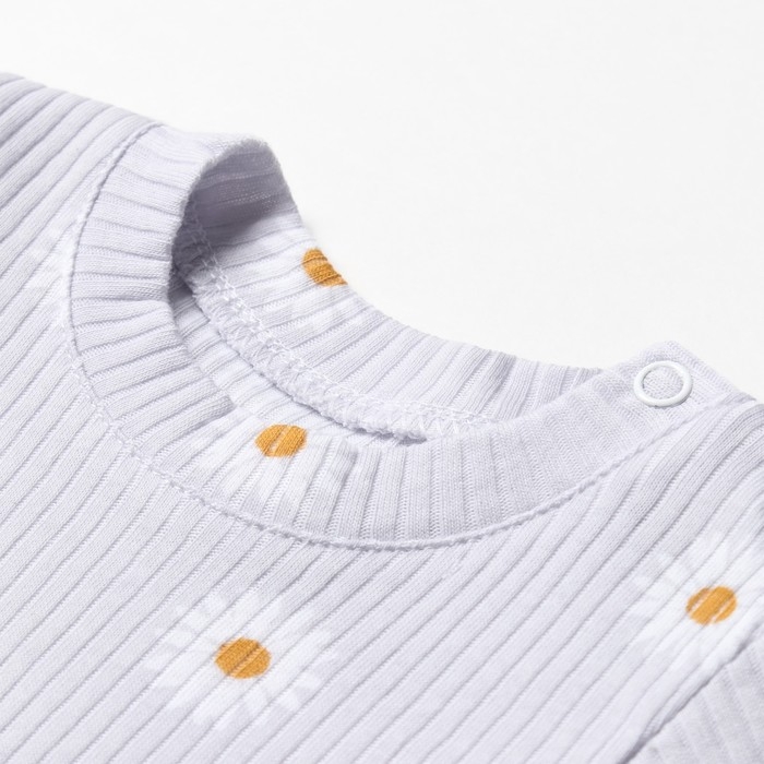 Футболка Крошка Я Ромашка, рост 62-68 см, серый