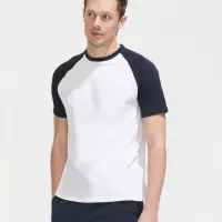 Футболка мужская двухцветная Funky 150, черная с серым меланжем, размер M