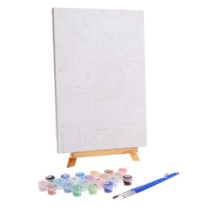 Картина по номерам на холсте с подрамником &laquo;Ночное небо&raquo; 20х30 см